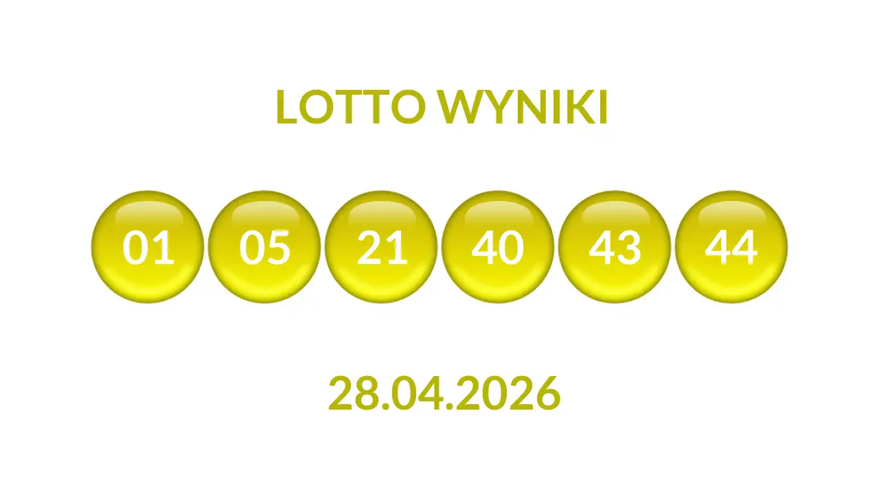 Kulki Lotto z wylosowanymi liczbami dnia 28.04.2026