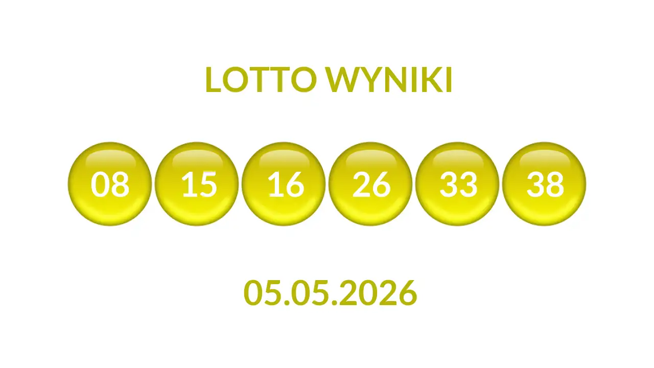 Kulki Lotto z wylosowanymi liczbami dnia 05.05.2026