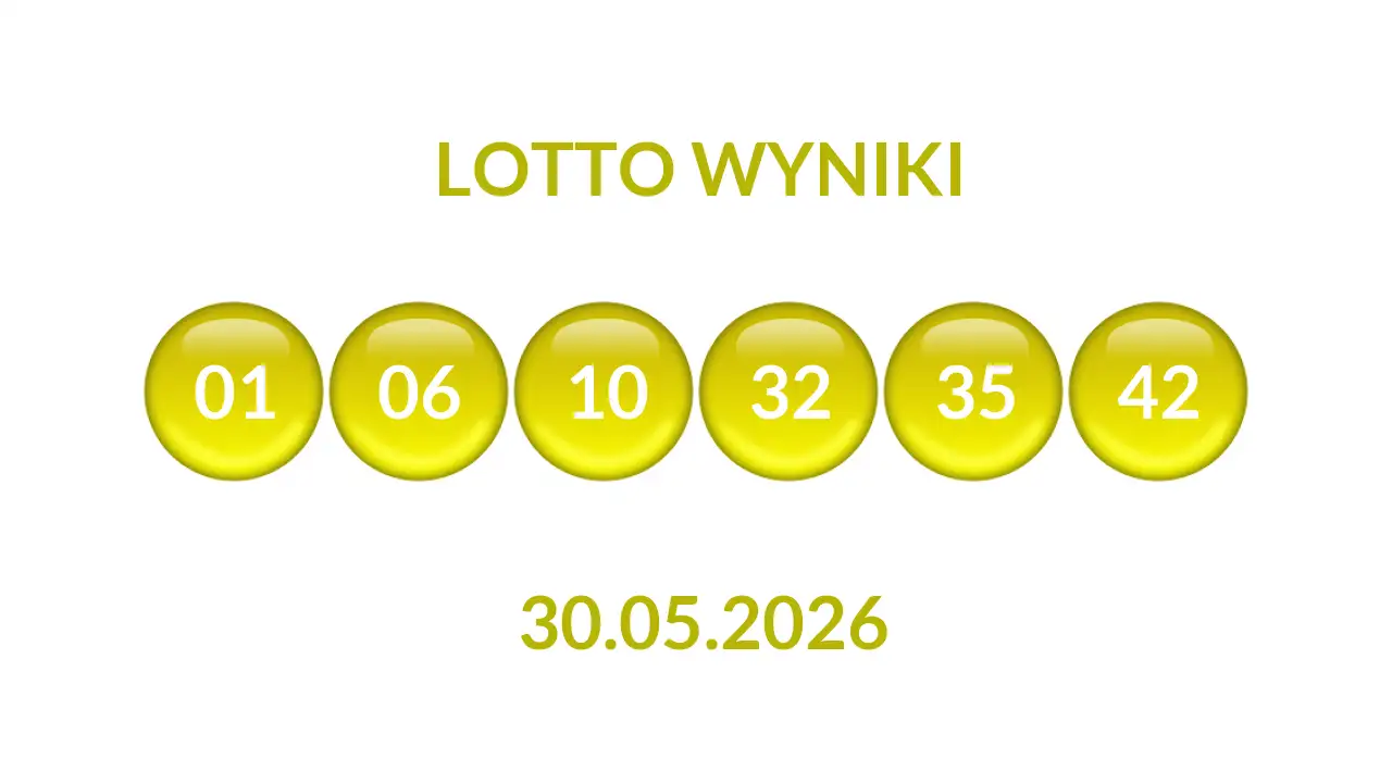 Kulki Lotto z wylosowanymi liczbami dnia 30.05.2026