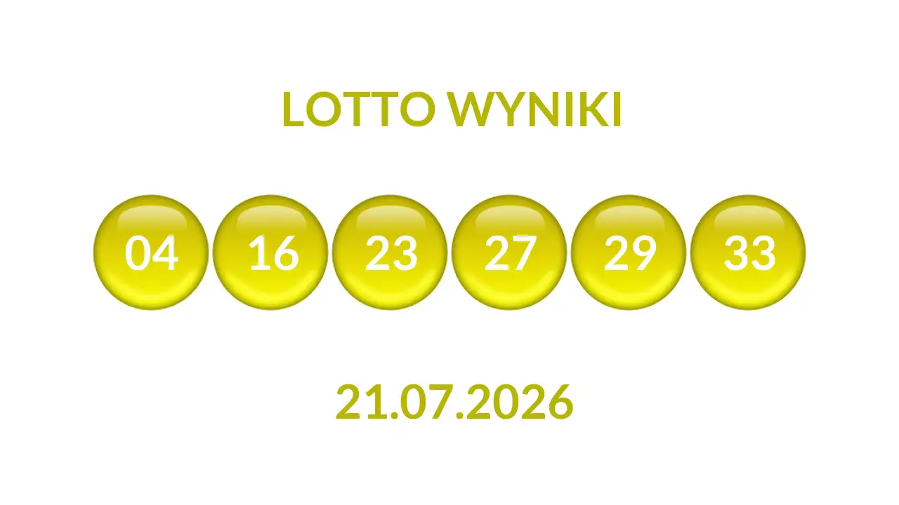 Kulki Lotto z wylosowanymi liczbami dnia 21.07.2026