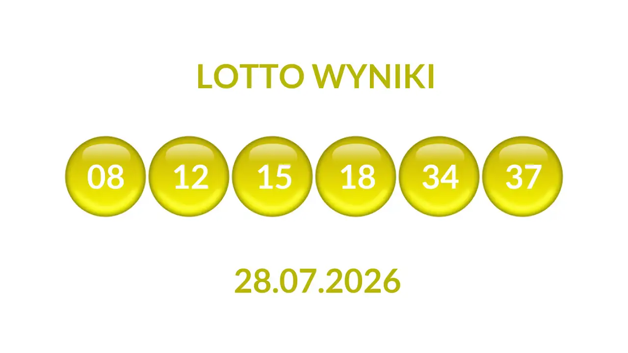 Kulki Lotto z wylosowanymi liczbami dnia 28.07.2026