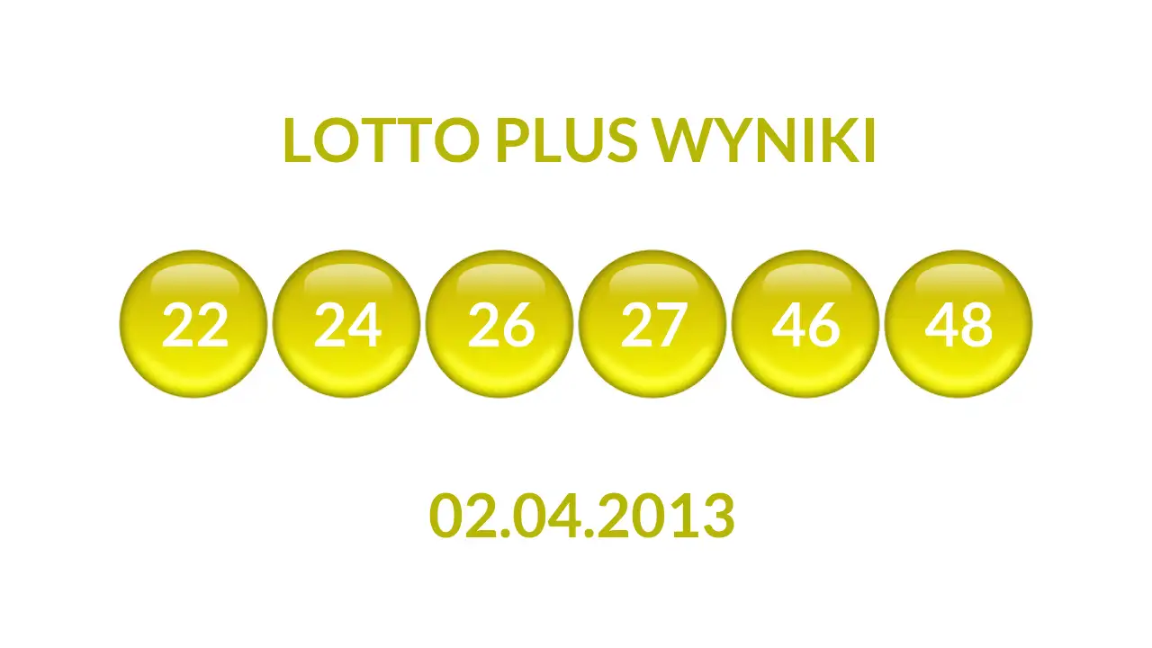 Kulki Lotto Plus z wylosowanymi liczbami dnia 02.04.2013