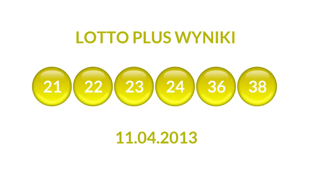 Kulki Lotto Plus z wylosowanymi liczbami dnia 11.04.2013