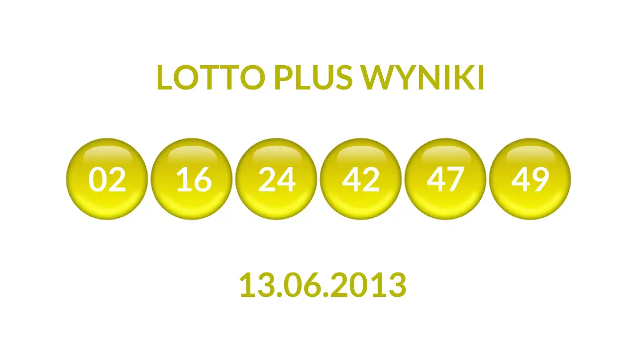 Kulki Lotto Plus z wylosowanymi liczbami dnia 13.06.2013
