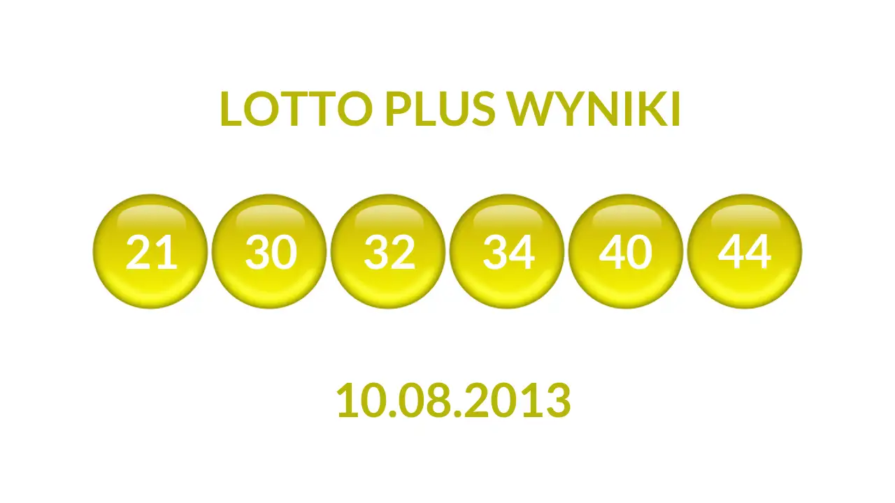 Kulki Lotto Plus z wylosowanymi liczbami dnia 10.08.2013