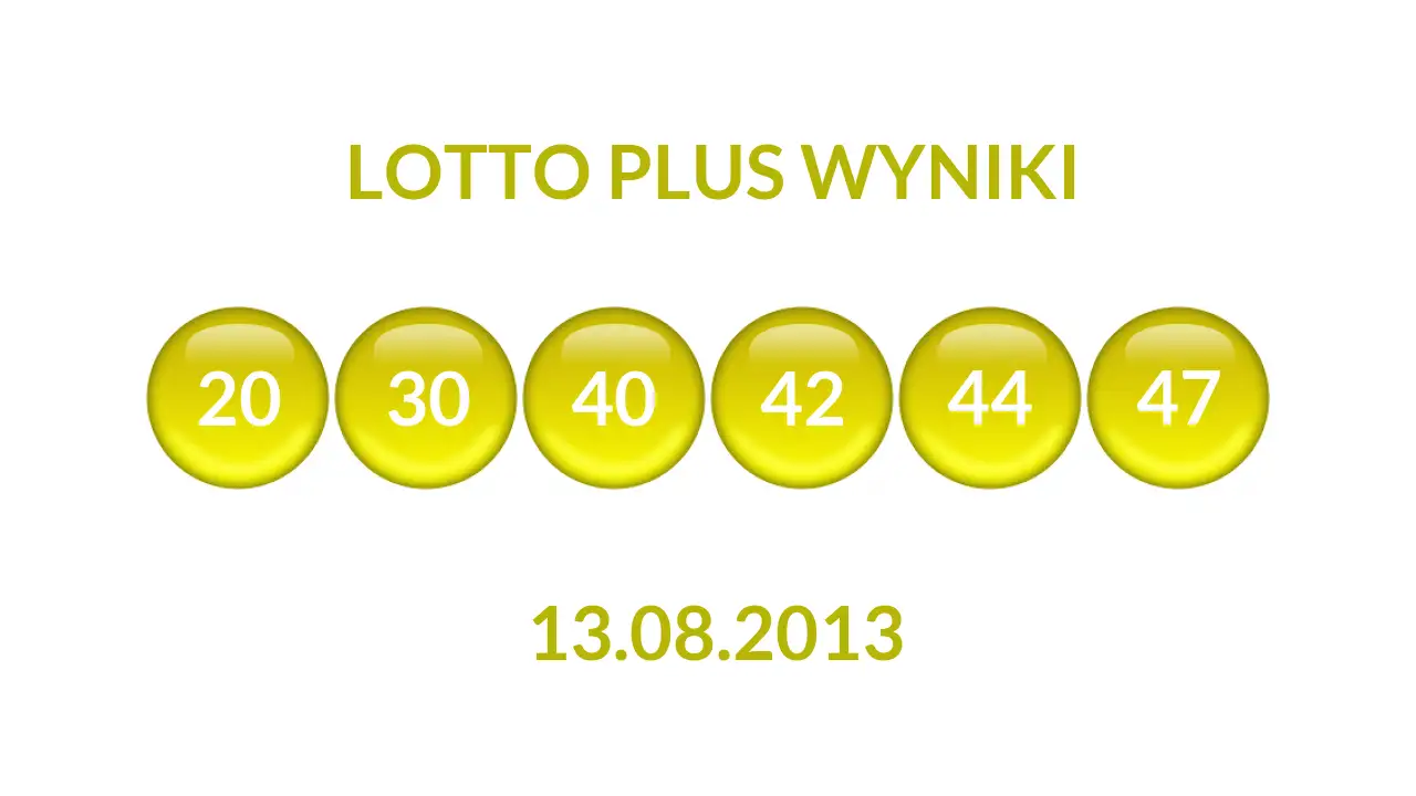 Kulki Lotto Plus z wylosowanymi liczbami dnia 13.08.2013
