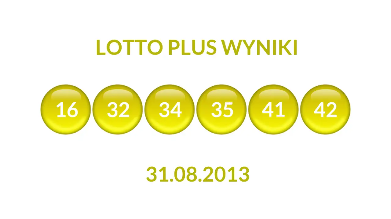 Kulki Lotto Plus z wylosowanymi liczbami dnia 31.08.2013