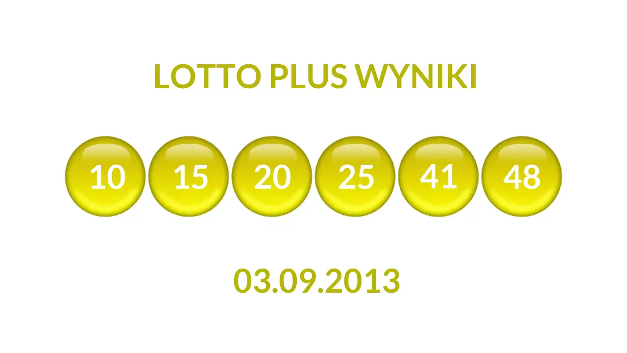 Kulki Lotto Plus z wylosowanymi liczbami dnia 03.09.2013