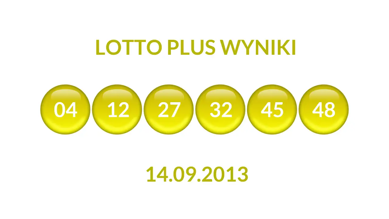 Kulki Lotto Plus z wylosowanymi liczbami dnia 14.09.2013