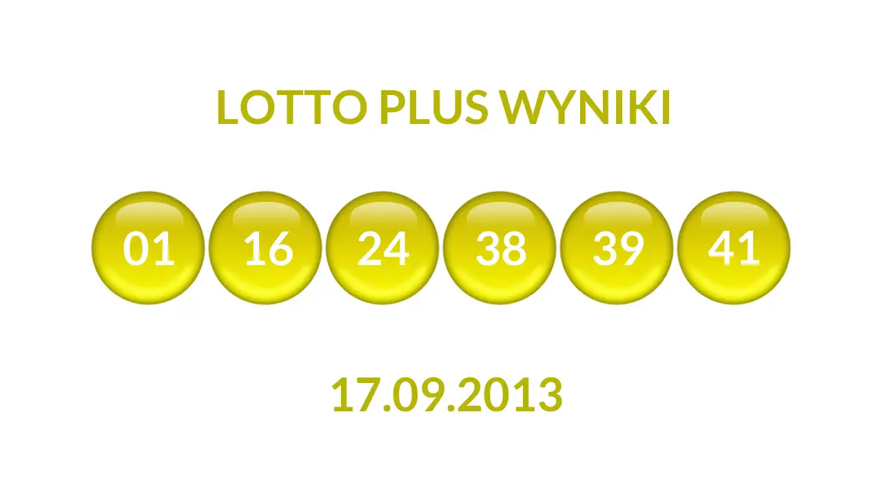 Kulki Lotto Plus z wylosowanymi liczbami dnia 17.09.2013