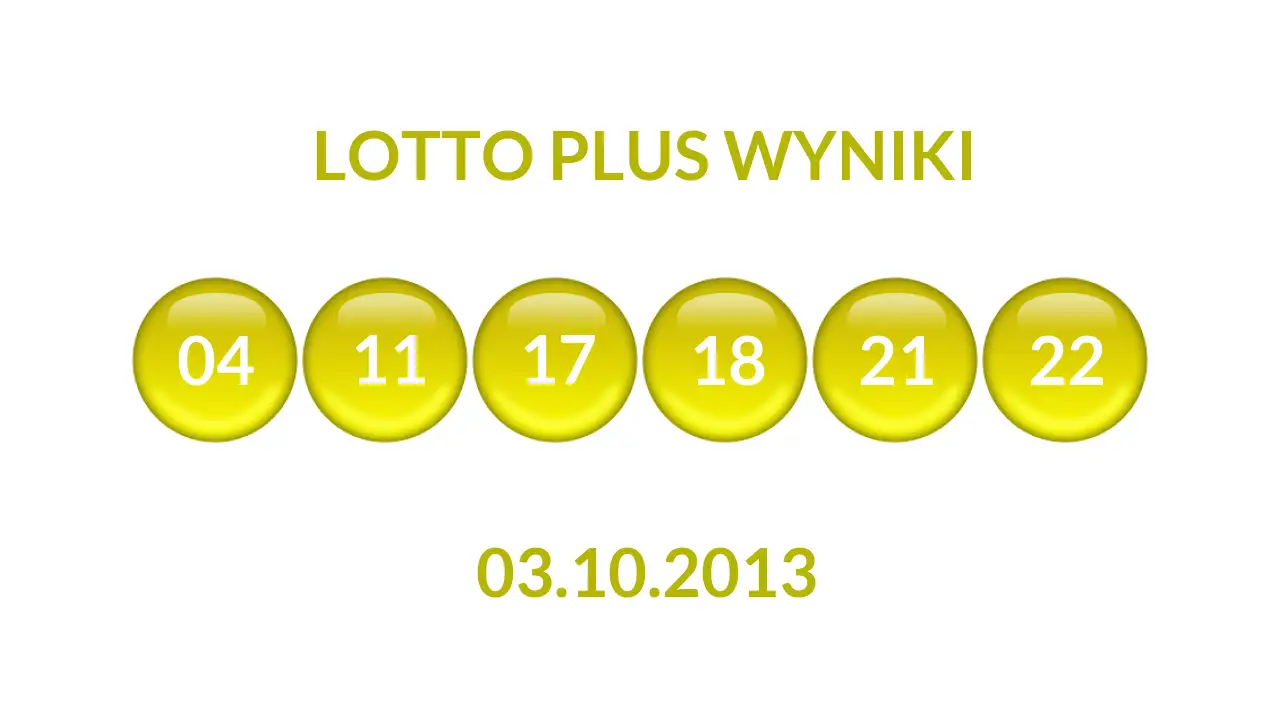 Kulki Lotto Plus z wylosowanymi liczbami dnia 03.10.2013