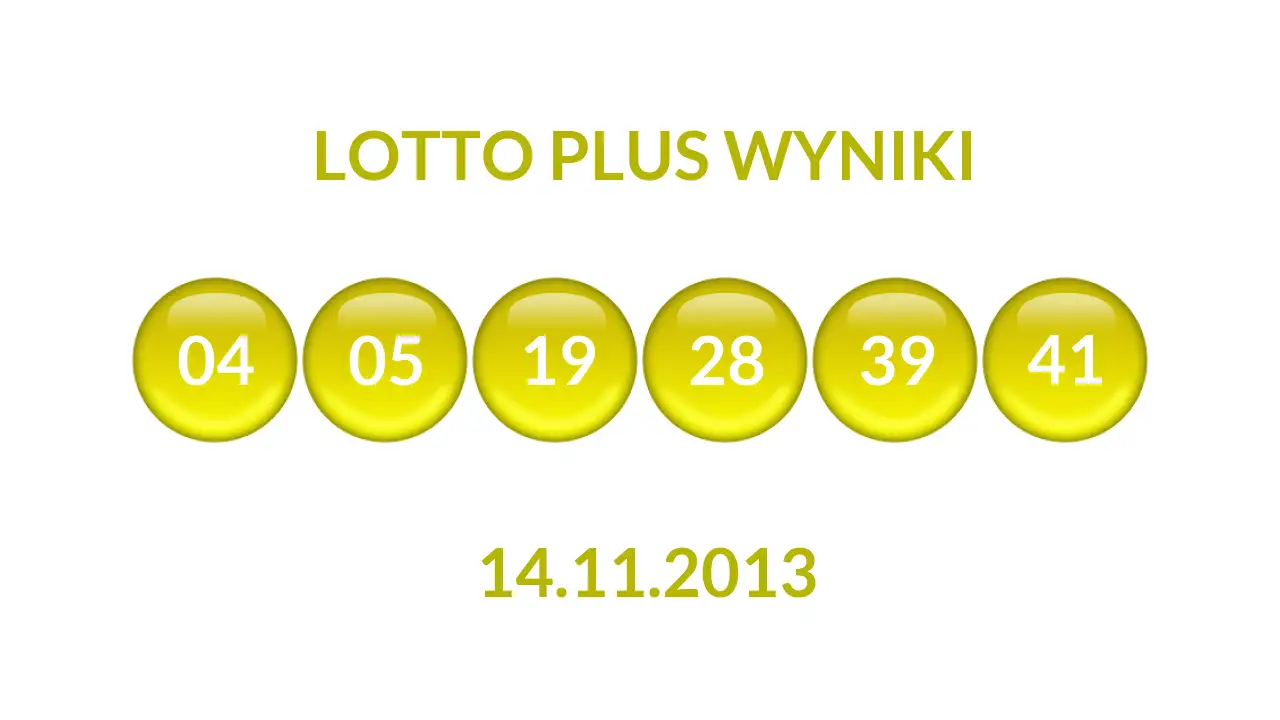 Kulki Lotto Plus z wylosowanymi liczbami dnia 14.11.2013