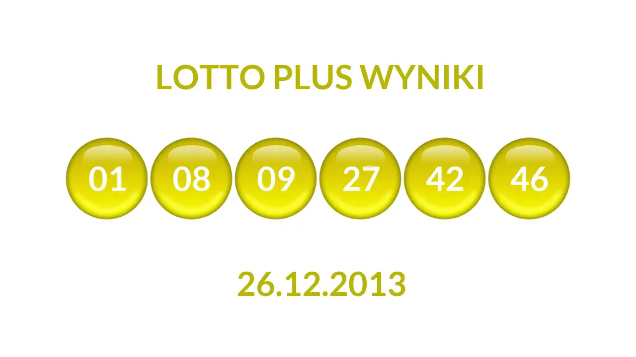 Kulki Lotto Plus z wylosowanymi liczbami dnia 26.12.2013