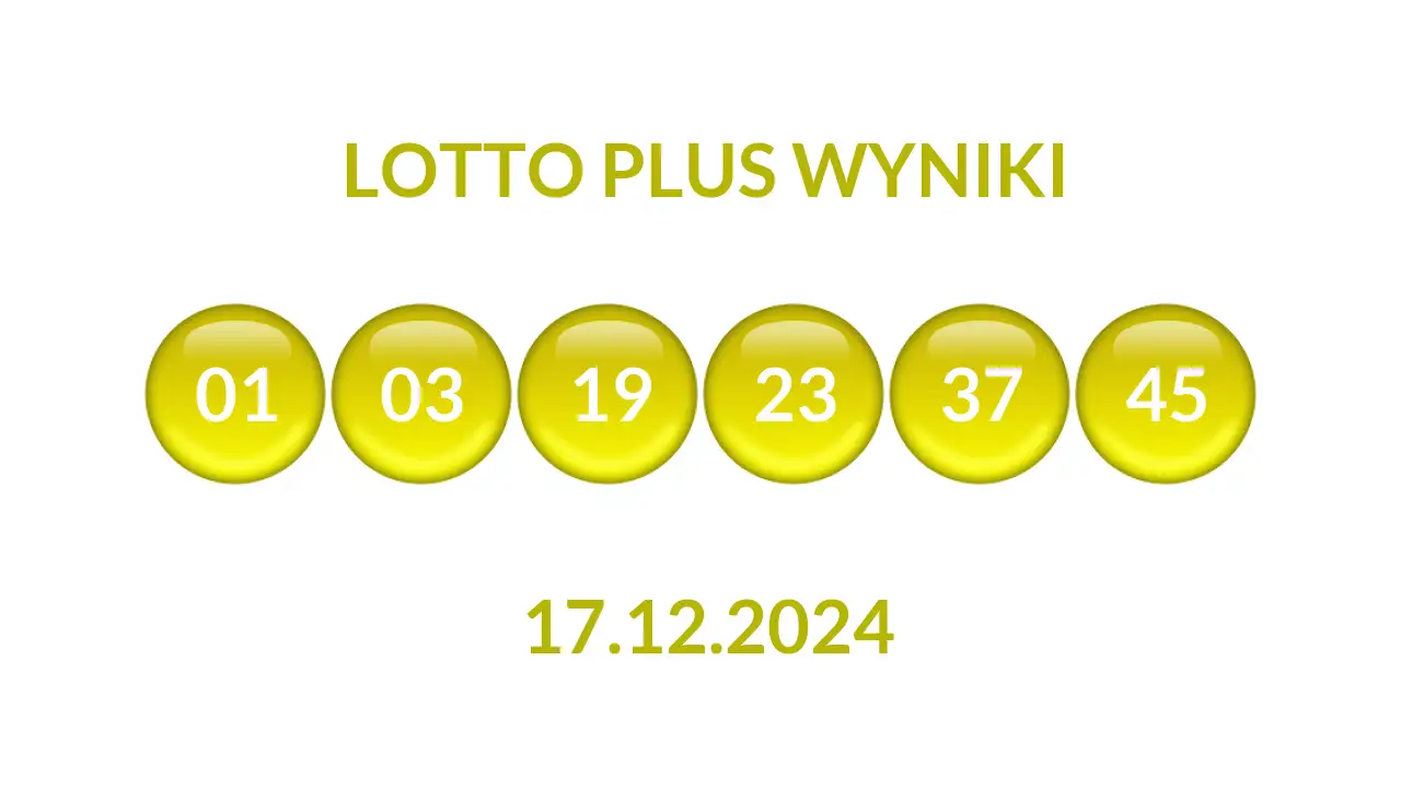 Kulki Lotto Plus z wylosowanymi liczbami dnia 17.12.2024
