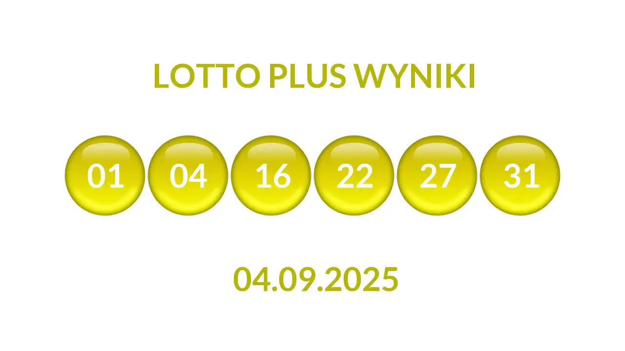 Kulki Lotto Plus z wylosowanymi liczbami dnia 04.09.2025