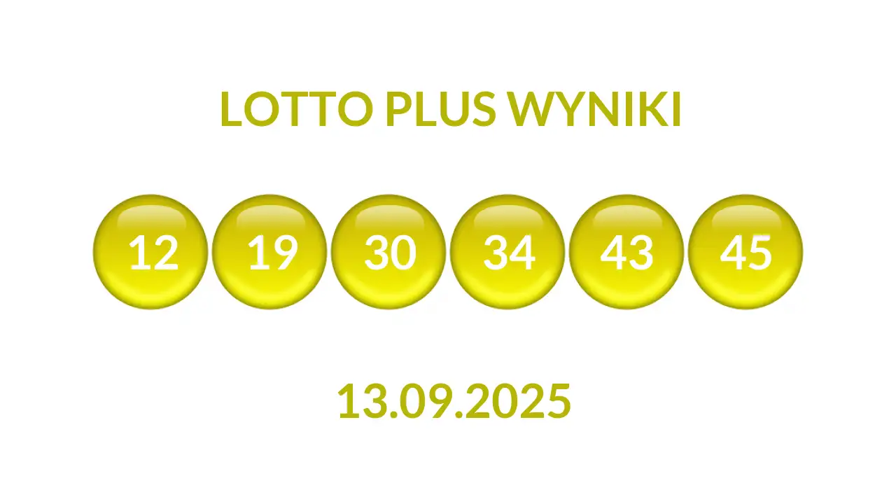 Kulki Lotto Plus z wylosowanymi liczbami dnia 13.09.2025
