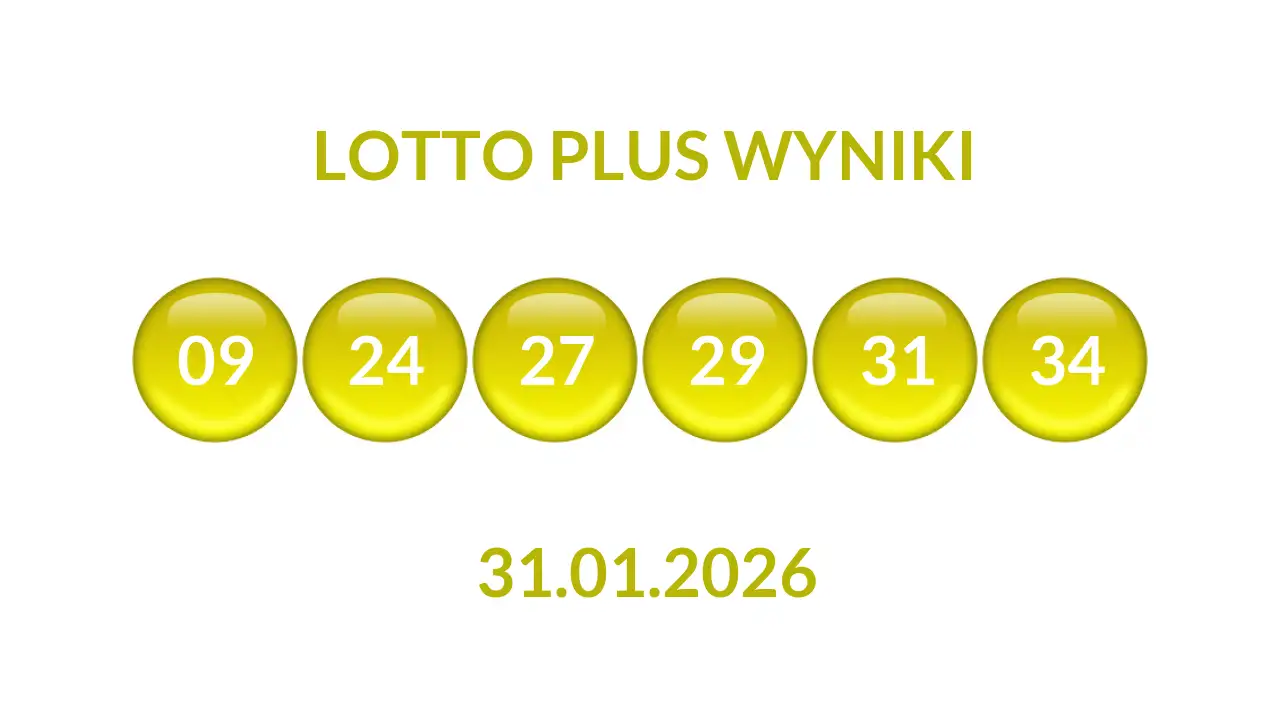 Kulki Lotto Plus z wylosowanymi liczbami dnia 31.01.2026