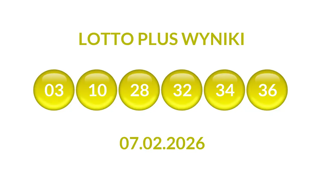 Kulki Lotto Plus z wylosowanymi liczbami dnia 07.02.2026