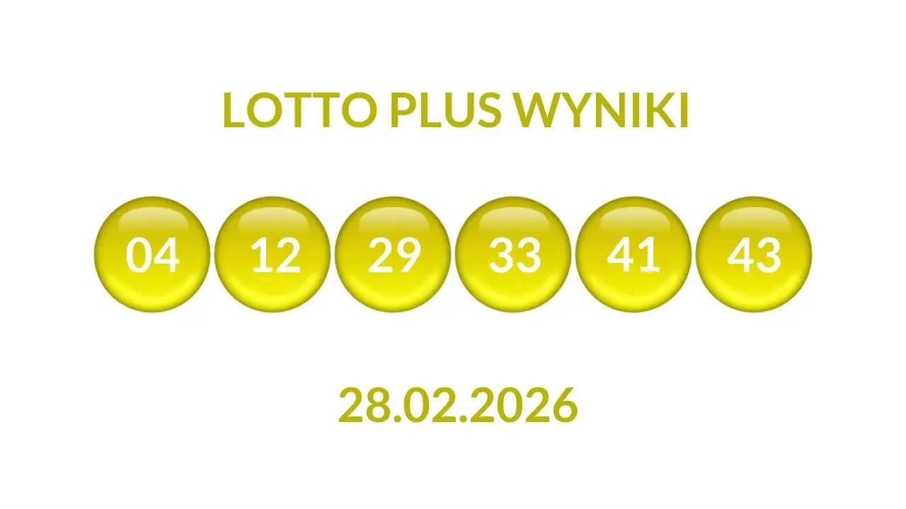 Kulki Lotto Plus z wylosowanymi liczbami dnia 28.02.2026