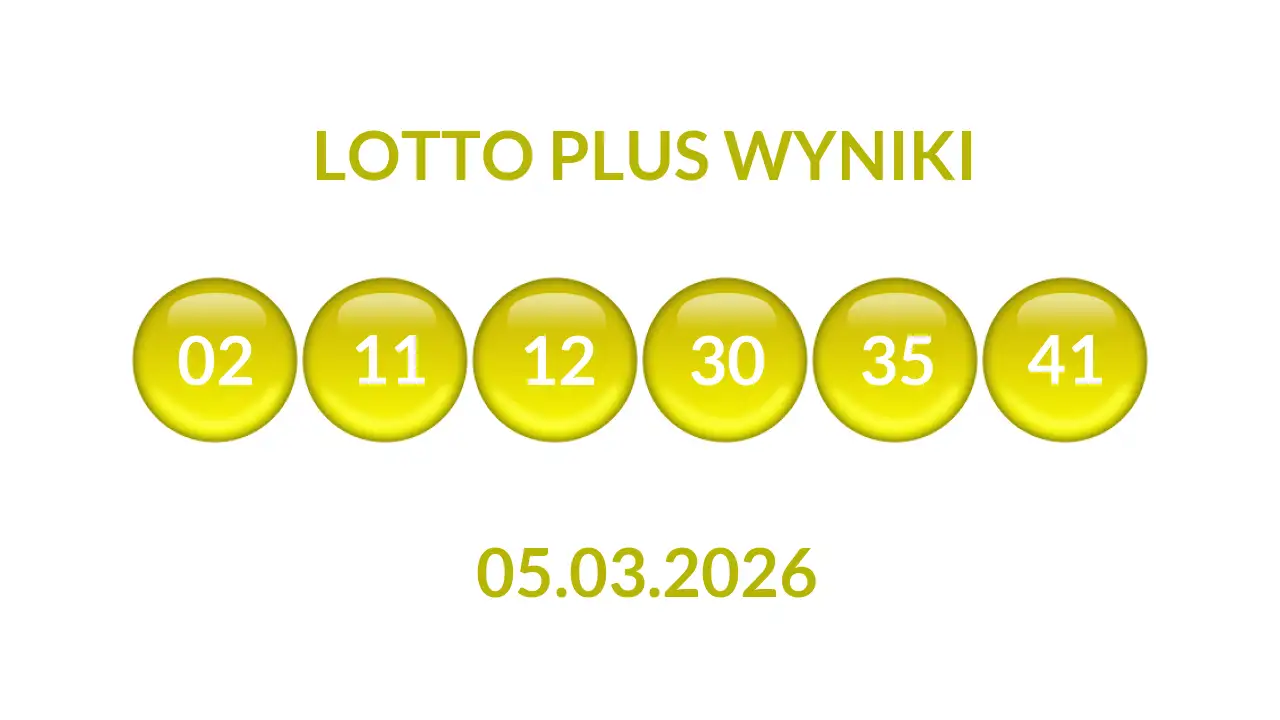 Kulki Lotto Plus z wylosowanymi liczbami dnia 05.03.2026