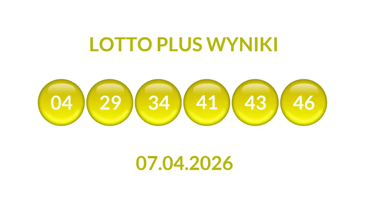 Kulki Lotto Plus z wylosowanymi liczbami dnia 07.04.2026