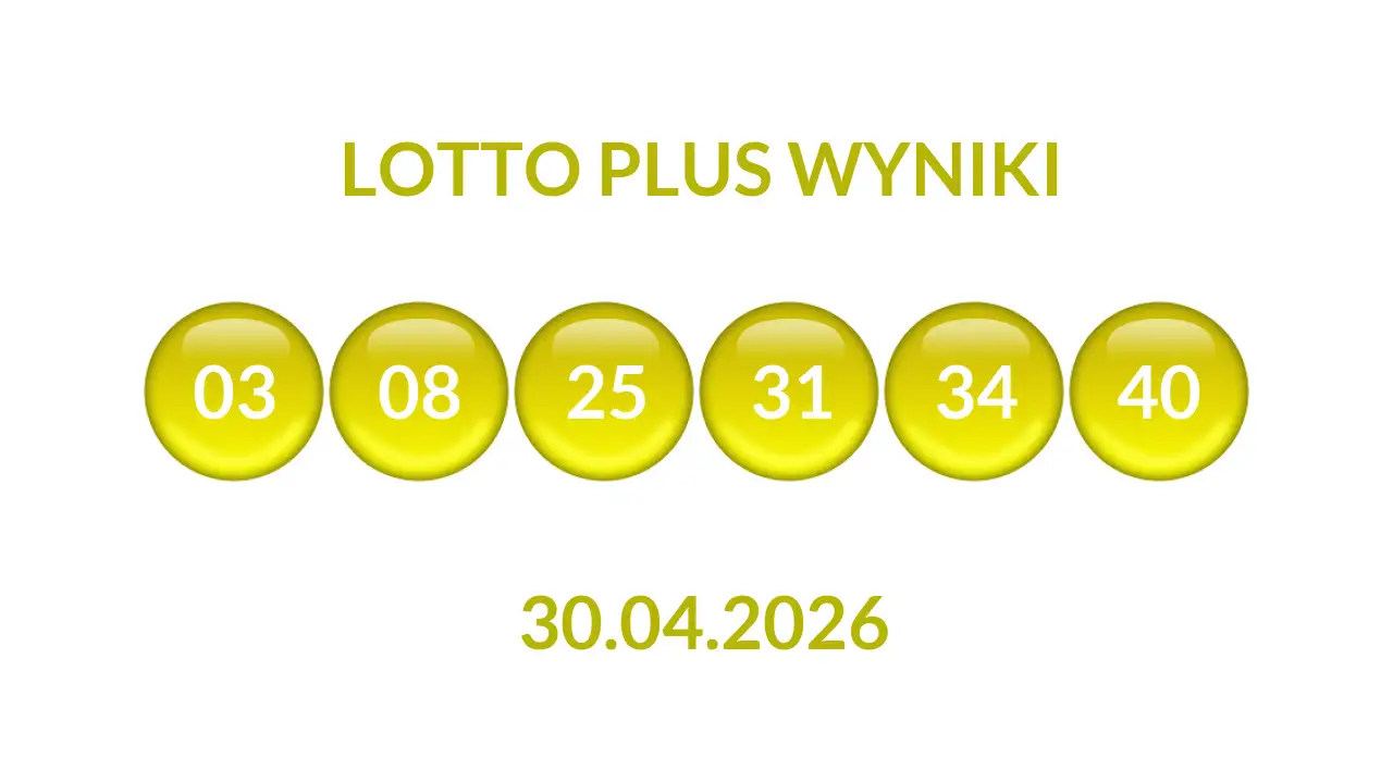 Kulki Lotto Plus z wylosowanymi liczbami dnia 30.04.2026