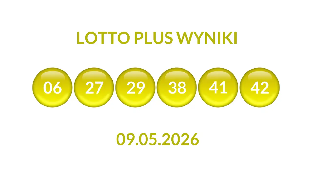 Kulki Lotto Plus z wylosowanymi liczbami dnia 09.05.2026