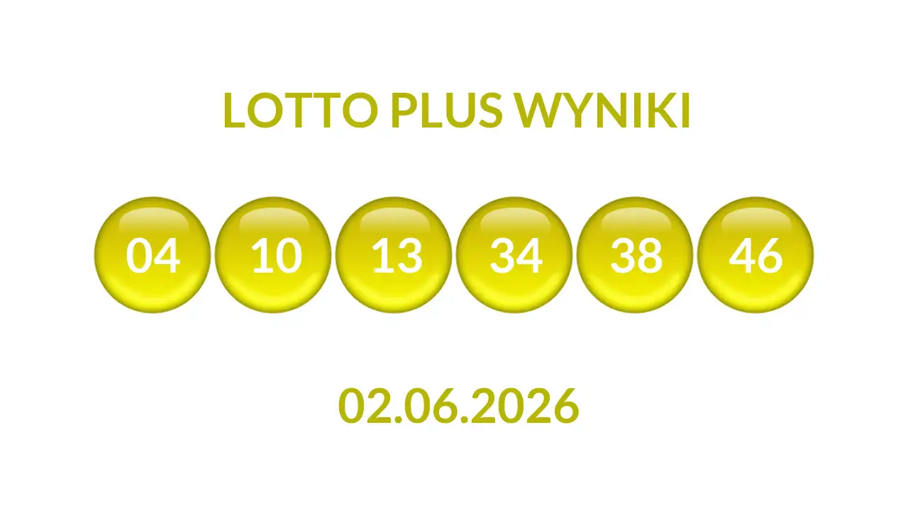 Kulki Lotto Plus z wylosowanymi liczbami dnia 02.06.2026