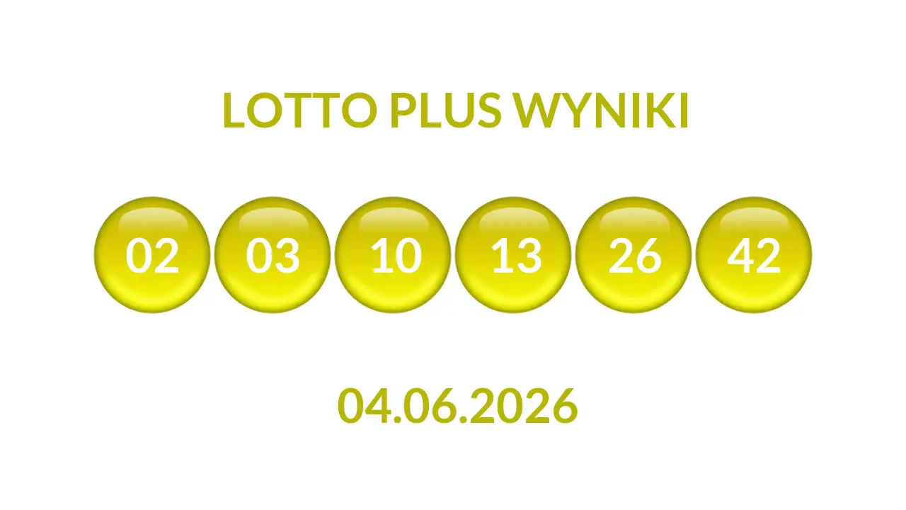 Kulki Lotto Plus z wylosowanymi liczbami dnia 04.06.2026
