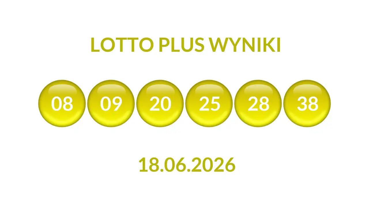 Kulki Lotto Plus z wylosowanymi liczbami dnia 18.06.2026