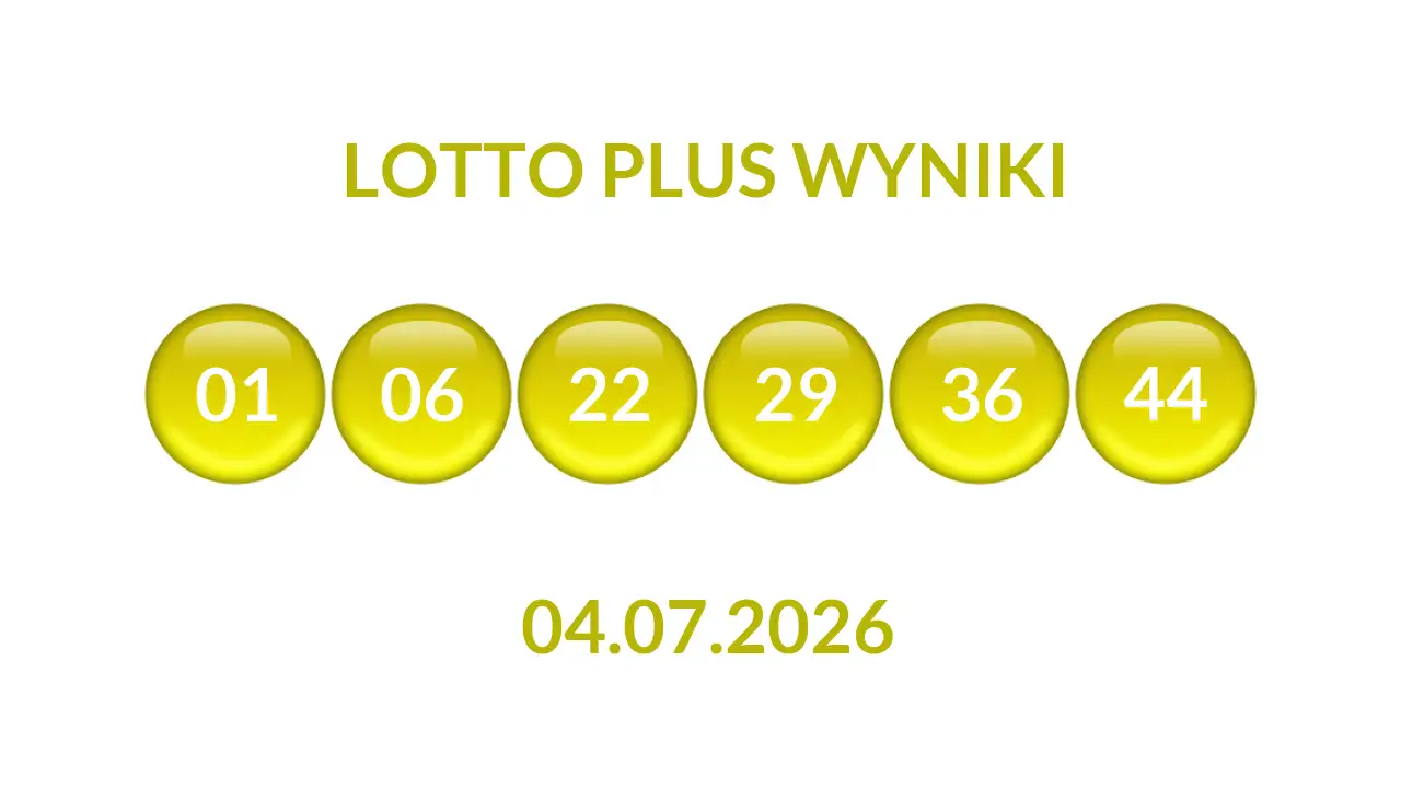 Kulki Lotto Plus z wylosowanymi liczbami dnia 04.07.2026