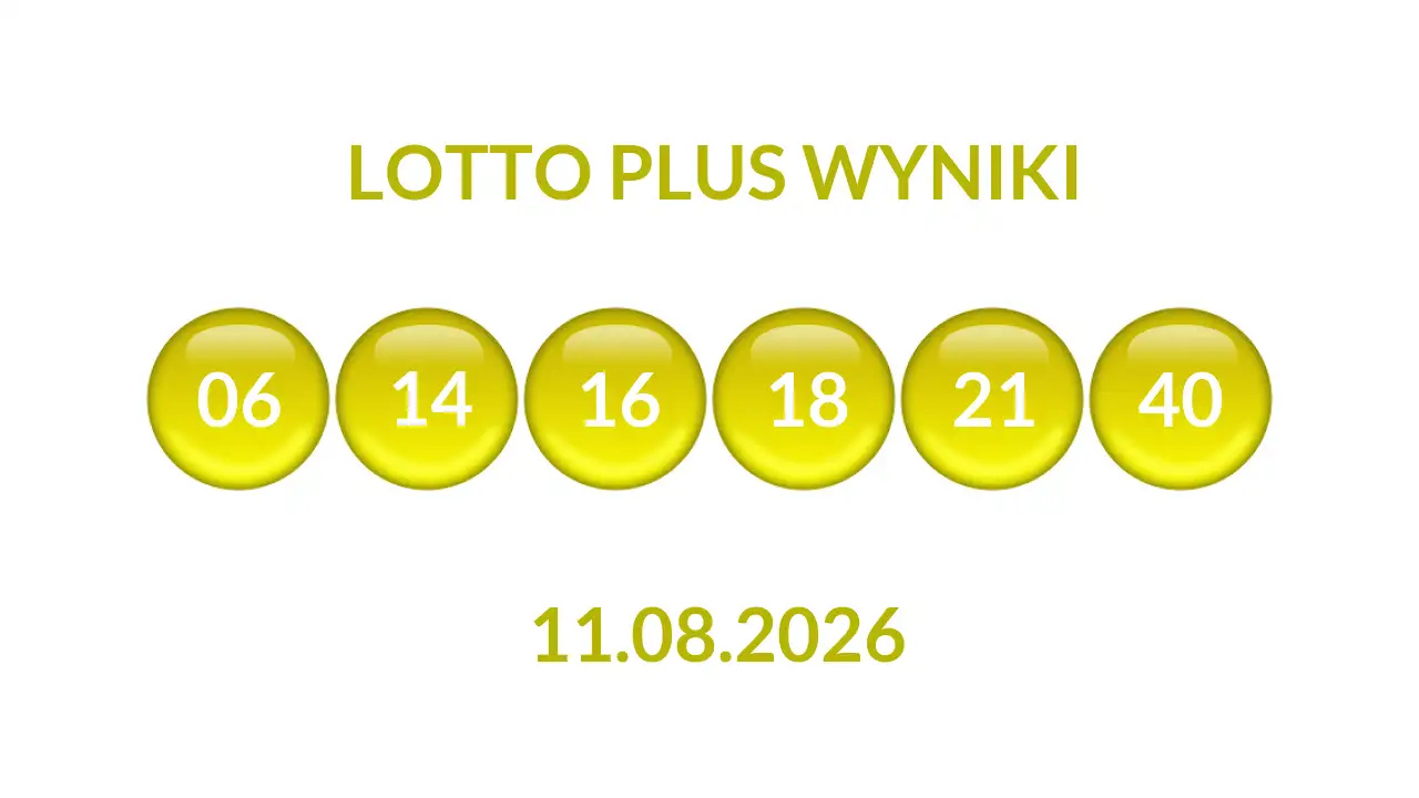 Kulki Lotto Plus z wylosowanymi liczbami dnia 11.08.2026
