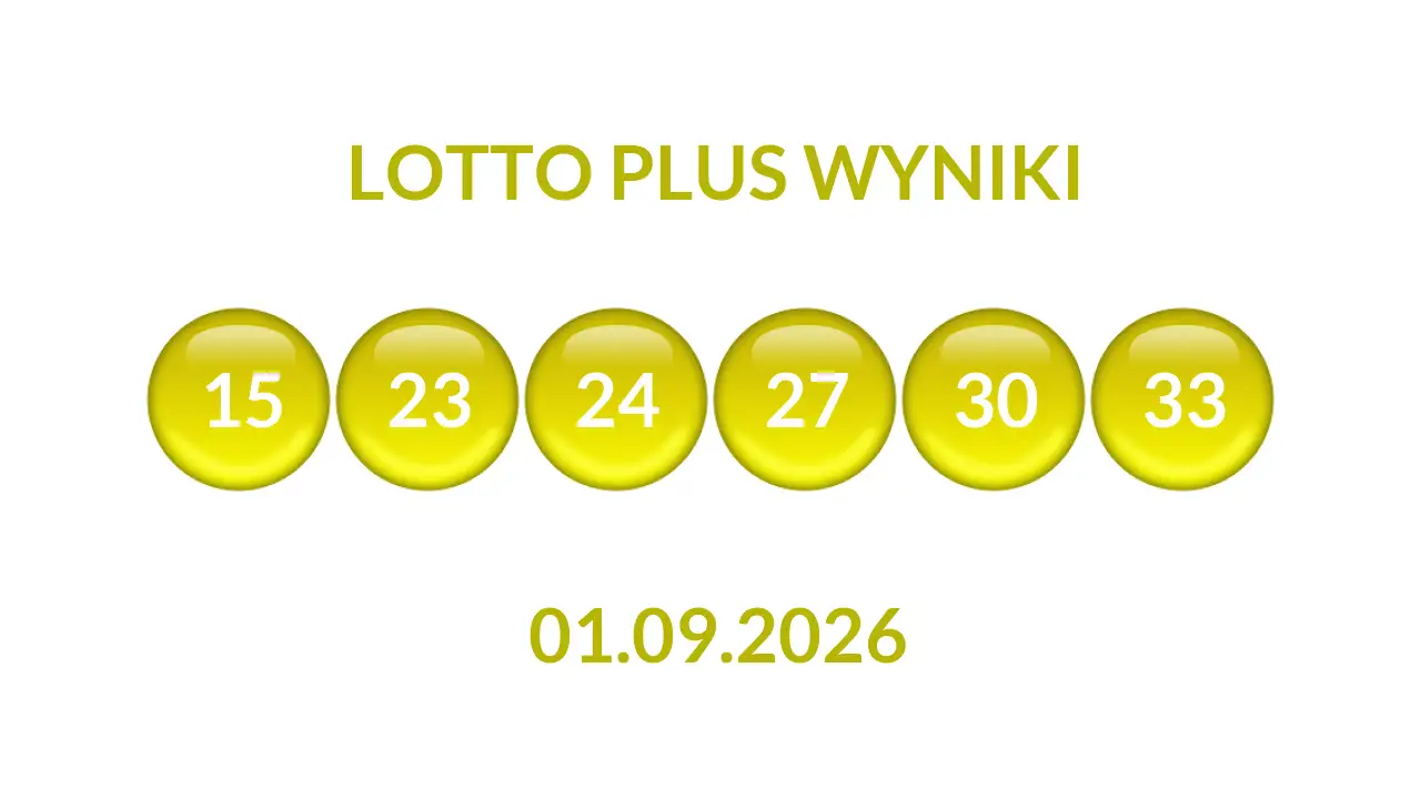 Kulki Lotto Plus z wylosowanymi liczbami dnia 01.09.2026