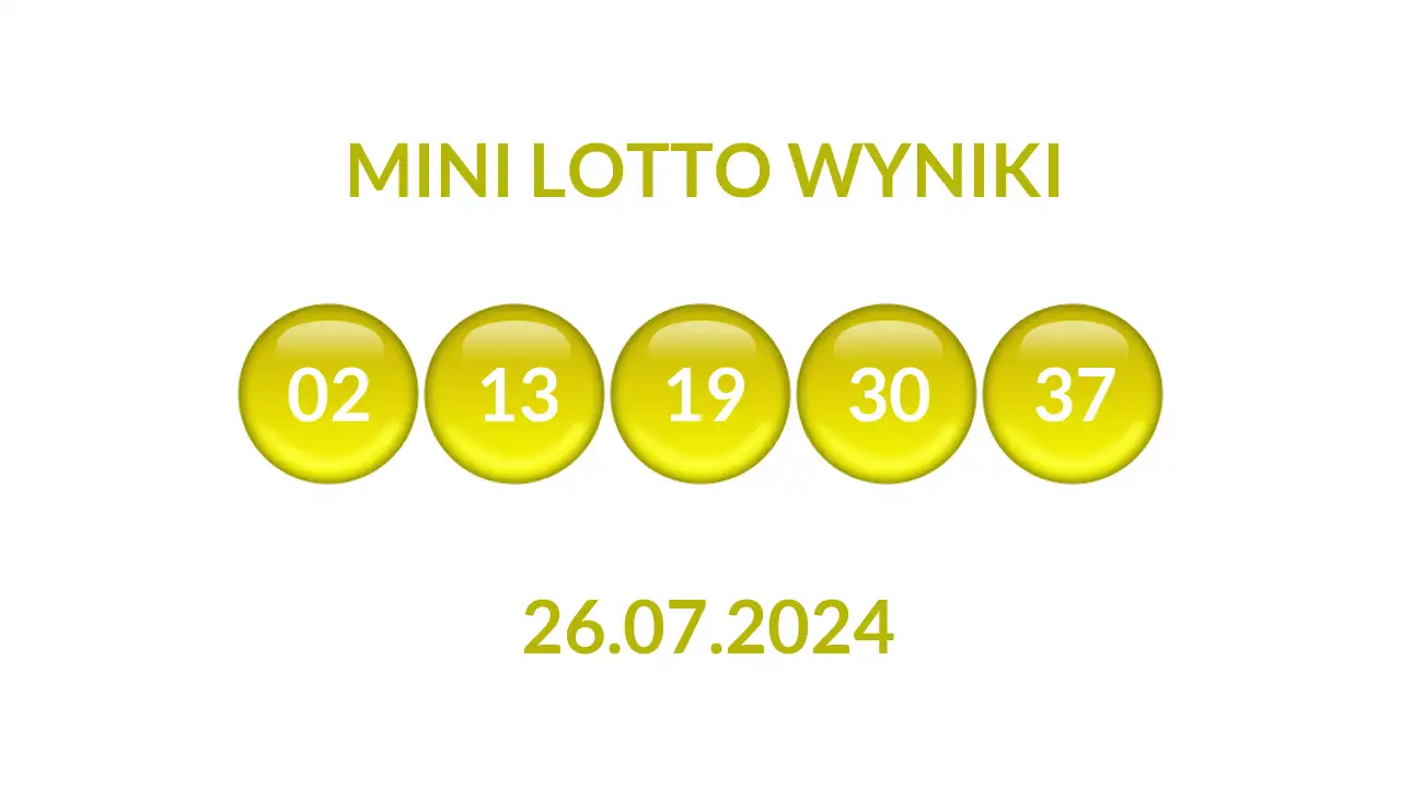 Kulki Mini Lotto z wylosowanymi liczbami dnia 26.07.2024
