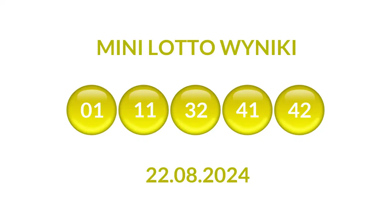 Kulki Mini Lotto z wylosowanymi liczbami dnia 22.08.2024