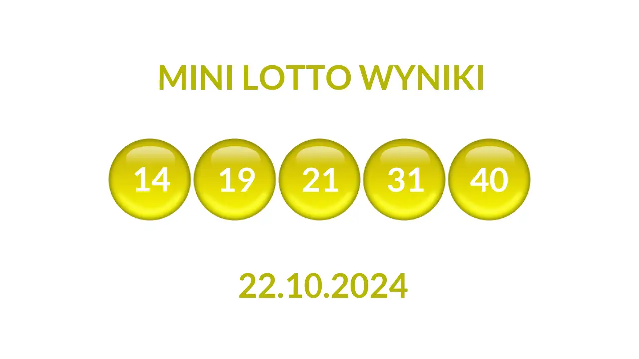 Kulki Mini Lotto z wylosowanymi liczbami dnia 22.10.2024