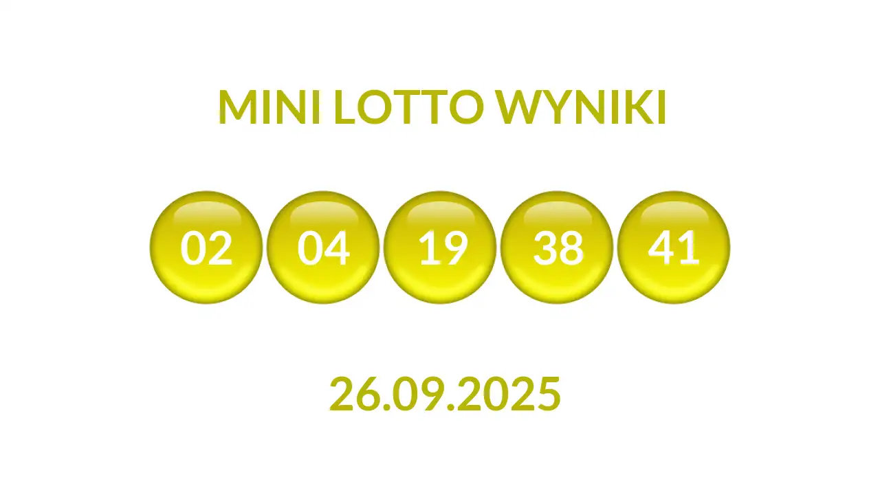Kulki Mini Lotto z wylosowanymi liczbami dnia 26.09.2025