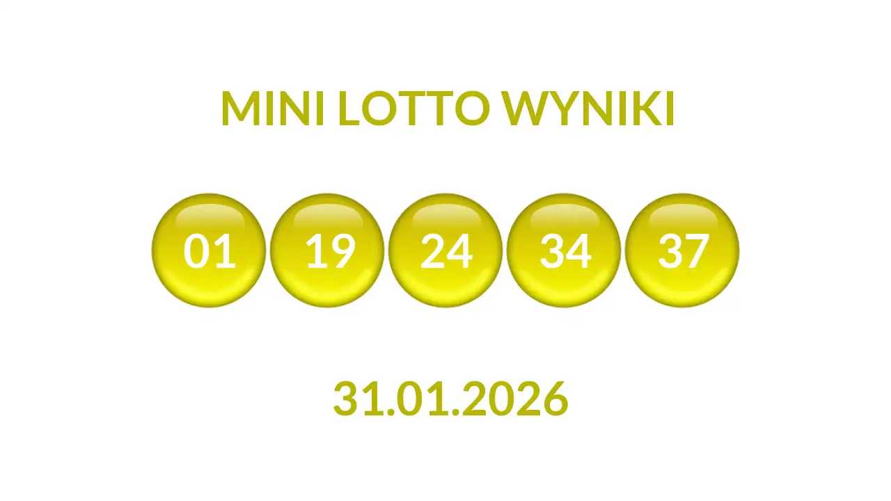 Kulki Mini Lotto z wylosowanymi liczbami dnia 31.01.2026