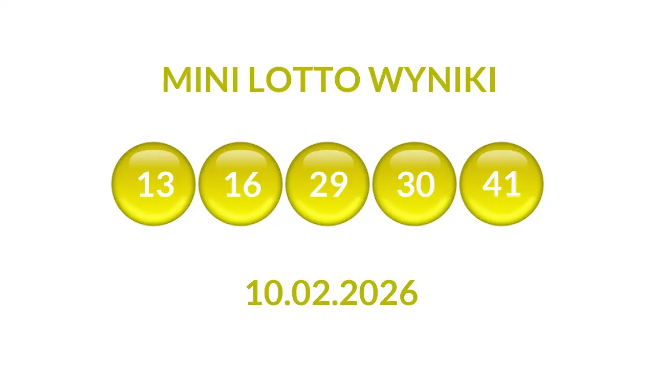 Kulki Mini Lotto z wylosowanymi liczbami dnia 10.02.2026