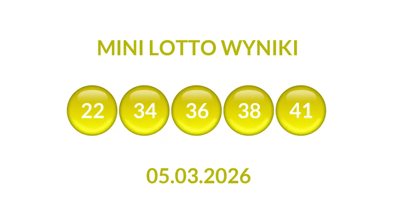 Kulki Mini Lotto z wylosowanymi liczbami dnia 05.03.2026