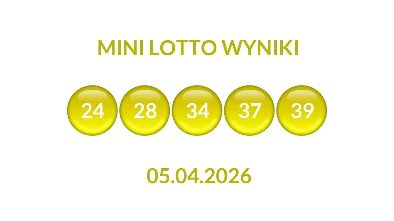 Kulki Mini Lotto z wylosowanymi liczbami dnia 05.04.2026