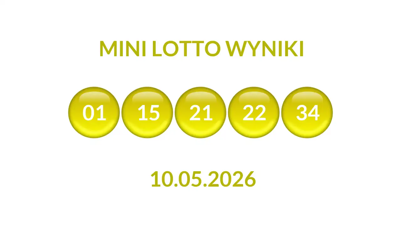 Kulki Mini Lotto z wylosowanymi liczbami dnia 10.05.2026